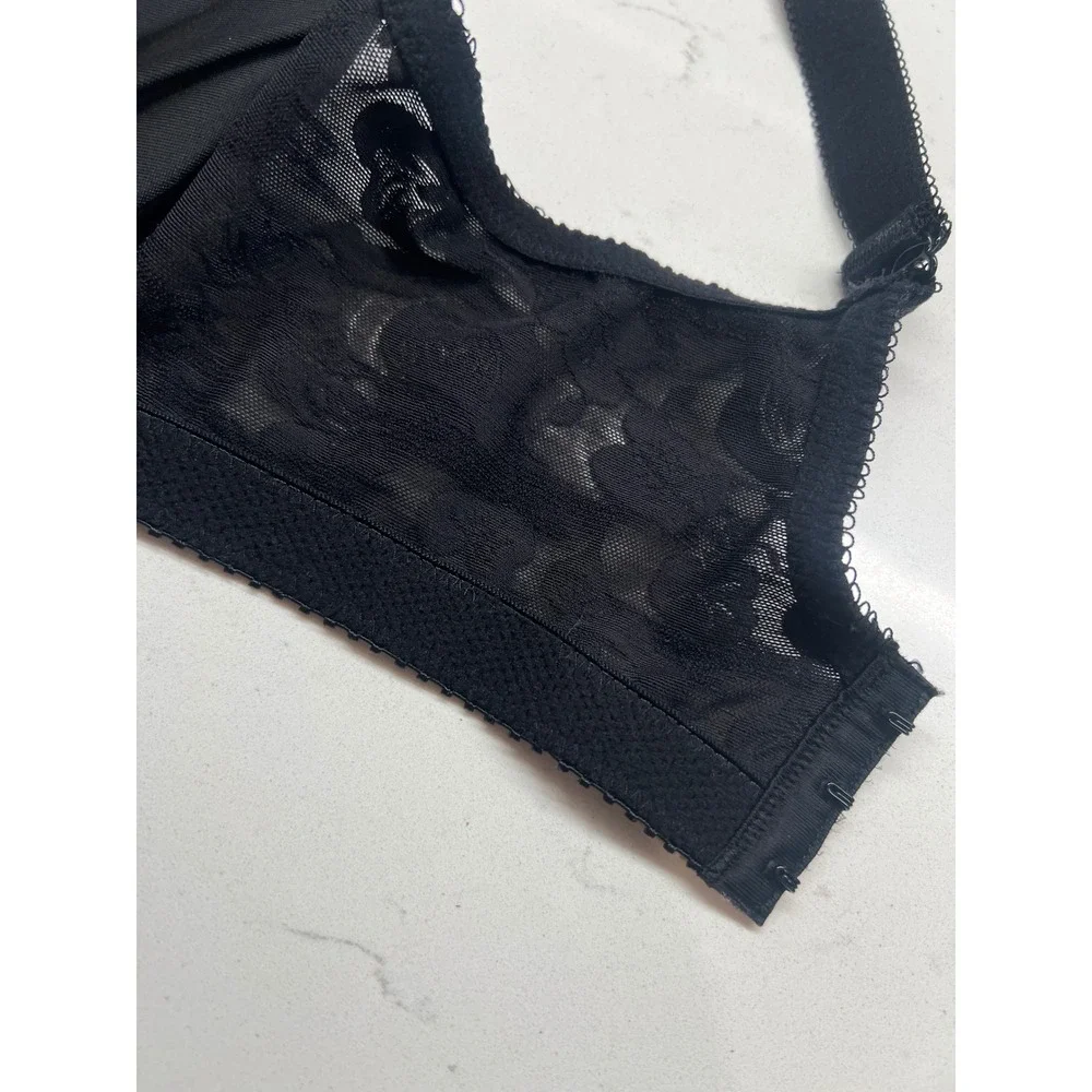 Wacoal Awareness Underwire Bra 85567 Black Floral Lace Full Figure 40DD